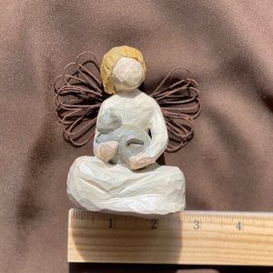 Willow Tree Angel of Kindness Cat Love Figurine - Demdaco Dated 2000 - Precious!